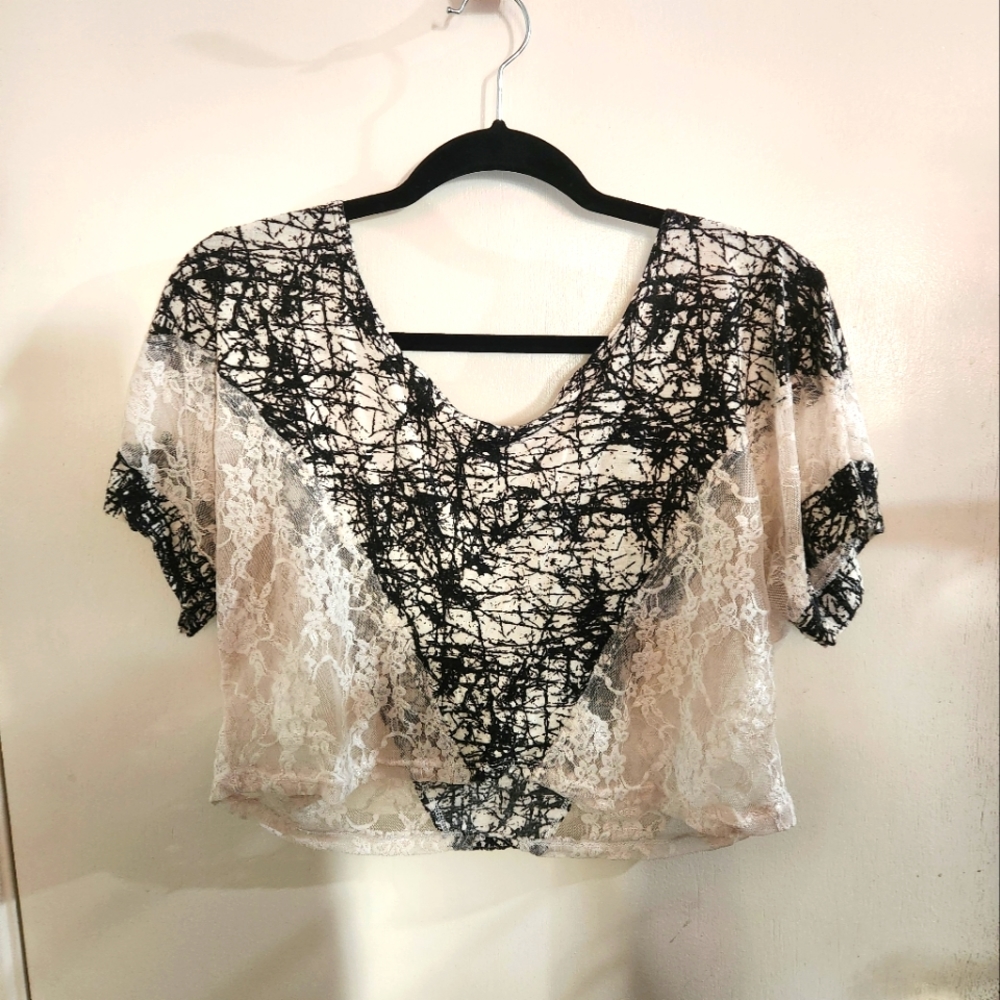 Snake print Lace Top